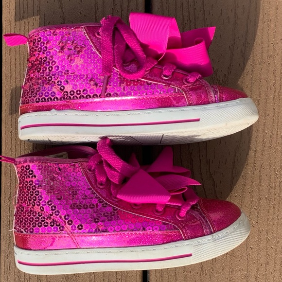 JO JO SIWA GIRLS HIGH TOP SEQUINED SNEAKERS SZ 12 - Picture 3 of 9